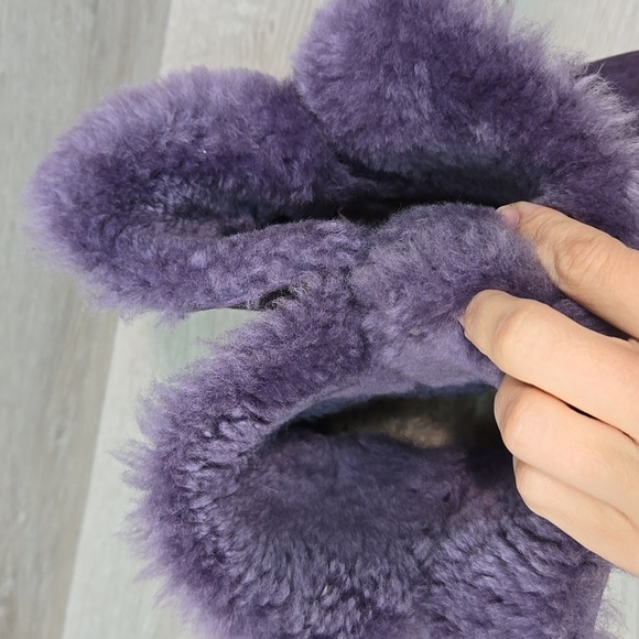 Ugg Australia Women 5991Y Ankle Leather Sheepskin Bailey button boots shoes sz 5 - Picture 6 of 13